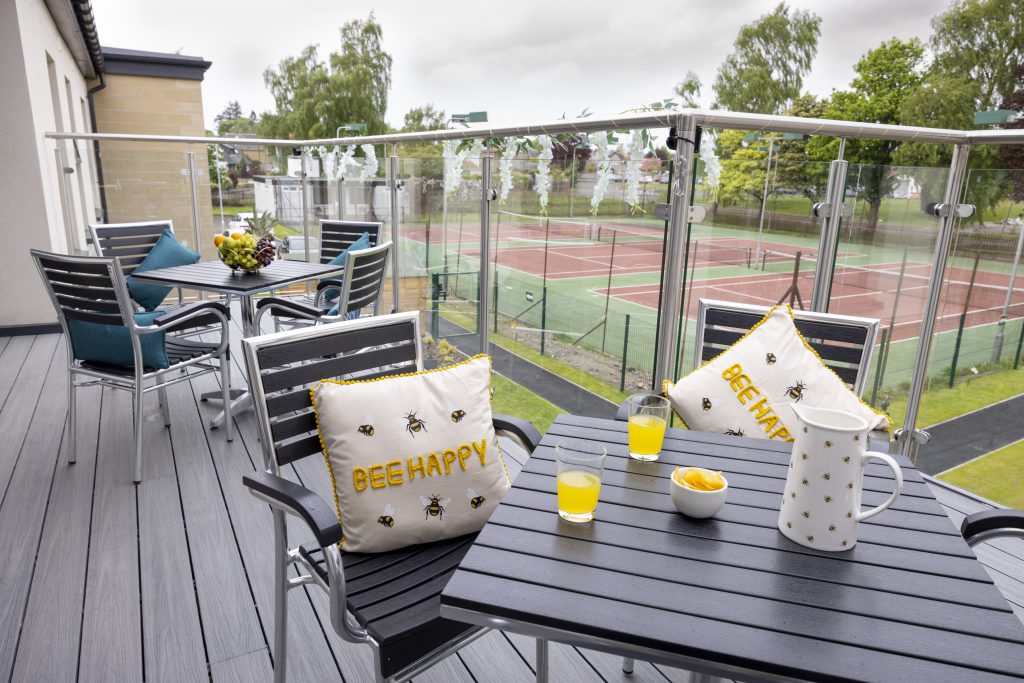 Balcony Overlooking Tennis Court