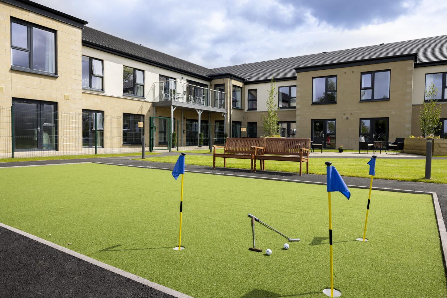 Bowls Green Outside Roselea Court Care Home