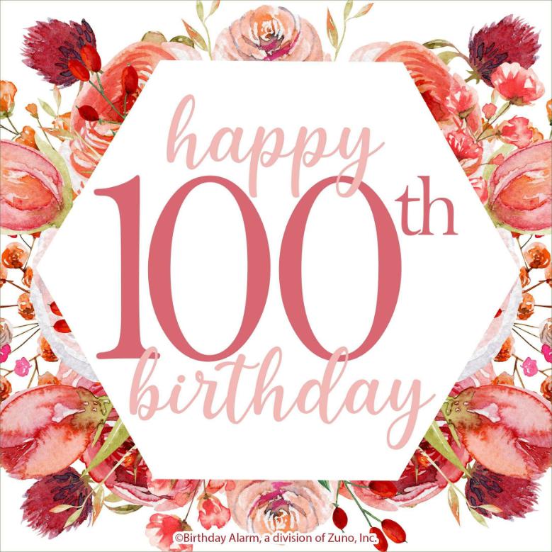100th birthday poster